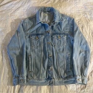 Topshop Classic Denim Jacket in Light Blue